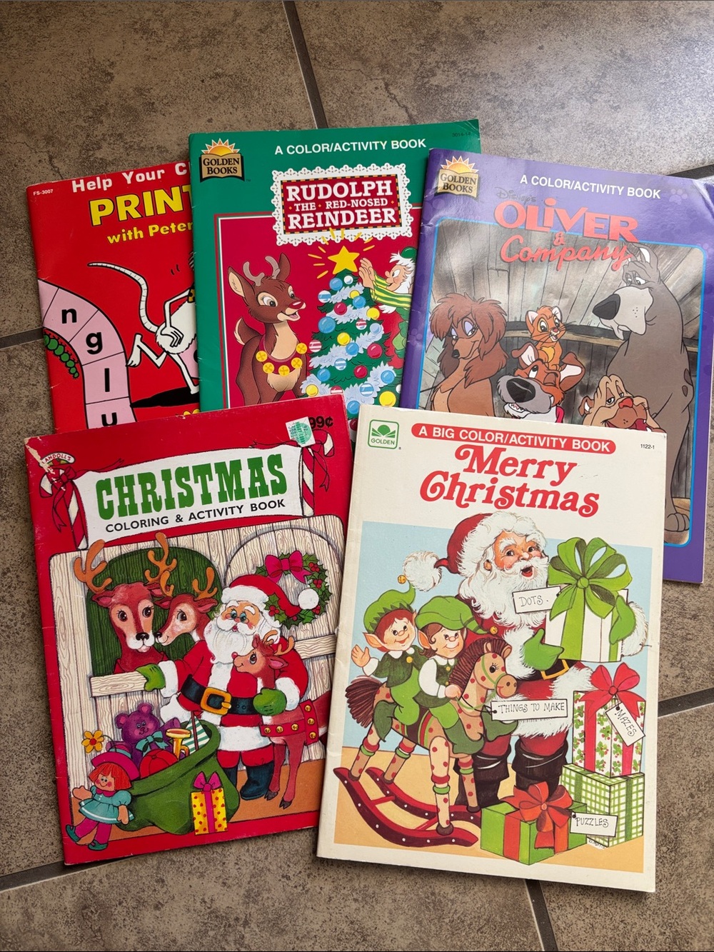 Vintage Coloring and activity book bundle
